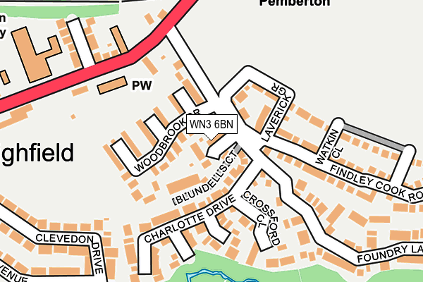 WN3 6BN map - OS OpenMap – Local (Ordnance Survey)