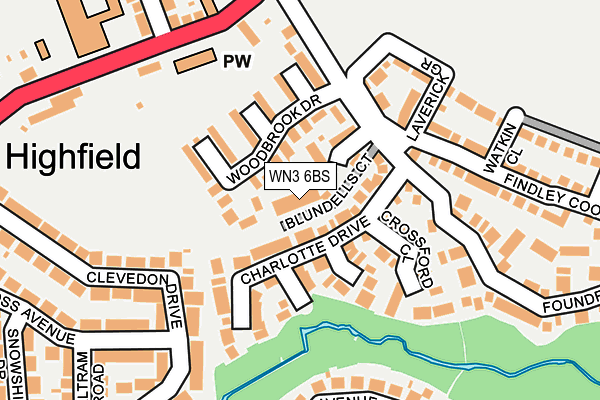 WN3 6BS map - OS OpenMap – Local (Ordnance Survey)