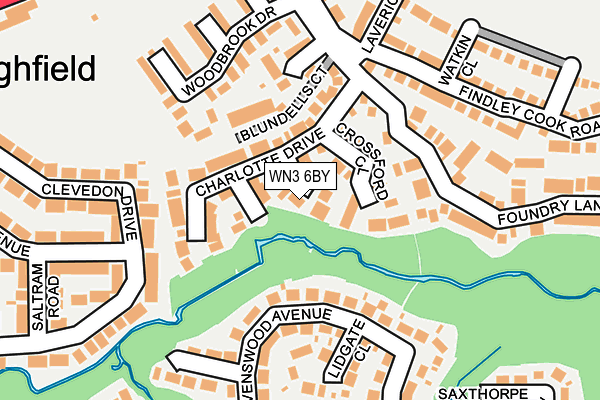 WN3 6BY map - OS OpenMap – Local (Ordnance Survey)