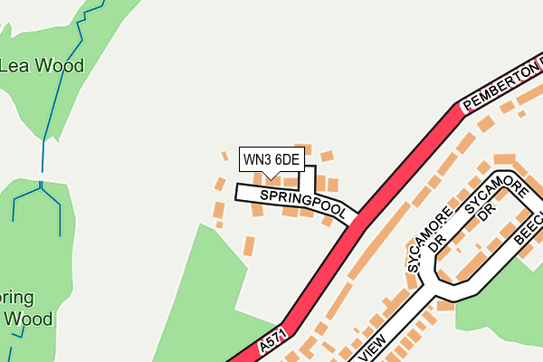 WN3 6DE map - OS OpenMap – Local (Ordnance Survey)