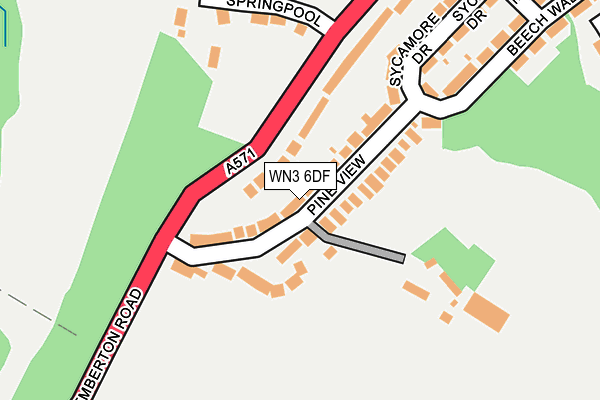 WN3 6DF map - OS OpenMap – Local (Ordnance Survey)