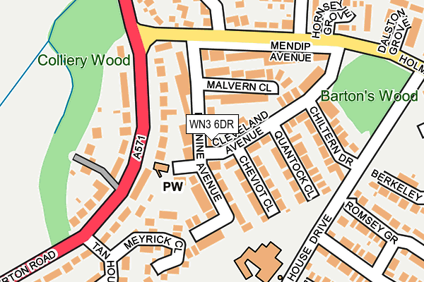 WN3 6DR map - OS OpenMap – Local (Ordnance Survey)