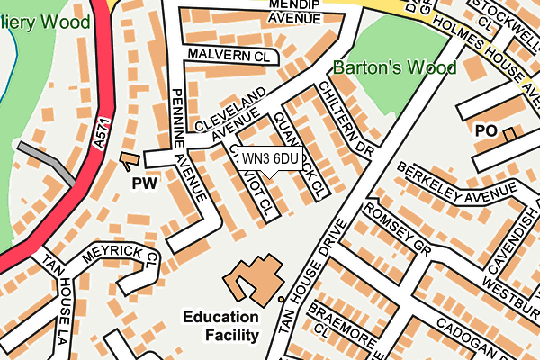 WN3 6DU map - OS OpenMap – Local (Ordnance Survey)