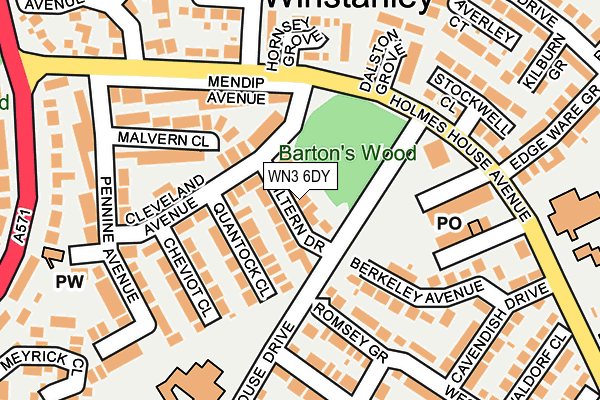 WN3 6DY map - OS OpenMap – Local (Ordnance Survey)