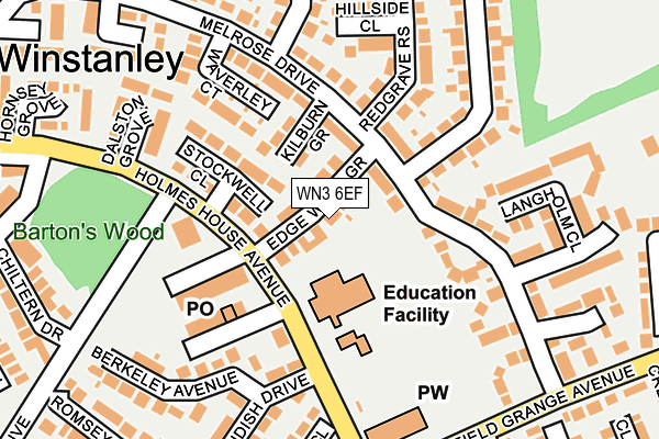 WN3 6EF map - OS OpenMap – Local (Ordnance Survey)