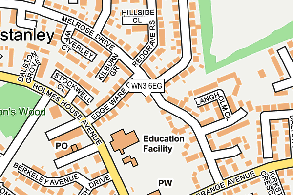 WN3 6EG map - OS OpenMap – Local (Ordnance Survey)