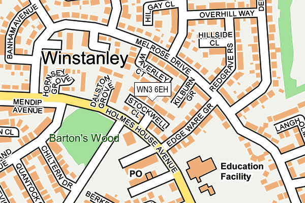 WN3 6EH map - OS OpenMap – Local (Ordnance Survey)