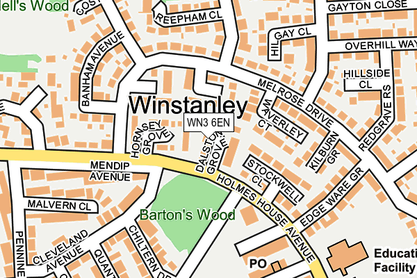 WN3 6EN map - OS OpenMap – Local (Ordnance Survey)