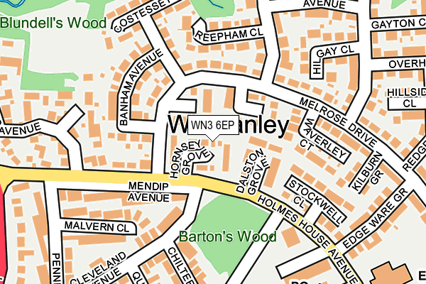WN3 6EP map - OS OpenMap – Local (Ordnance Survey)