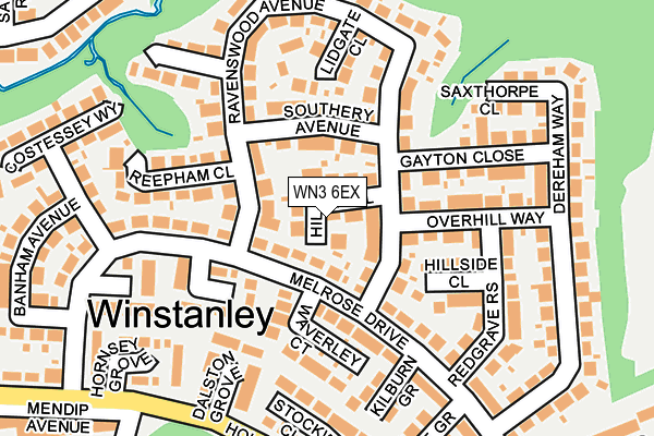 WN3 6EX map - OS OpenMap – Local (Ordnance Survey)