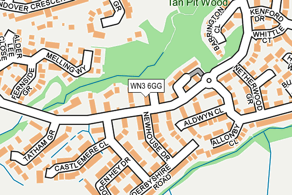 WN3 6GG map - OS OpenMap – Local (Ordnance Survey)