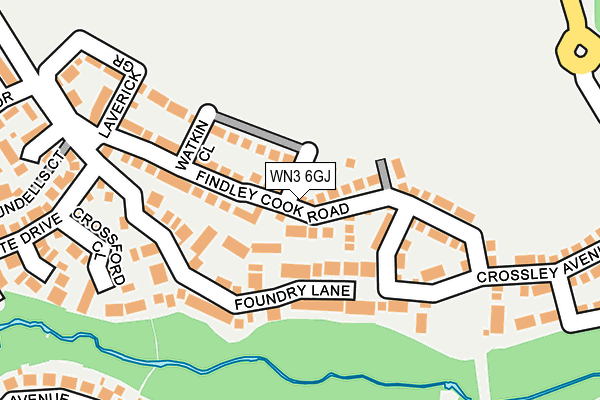 WN3 6GJ map - OS OpenMap – Local (Ordnance Survey)