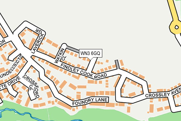 WN3 6GQ map - OS OpenMap – Local (Ordnance Survey)