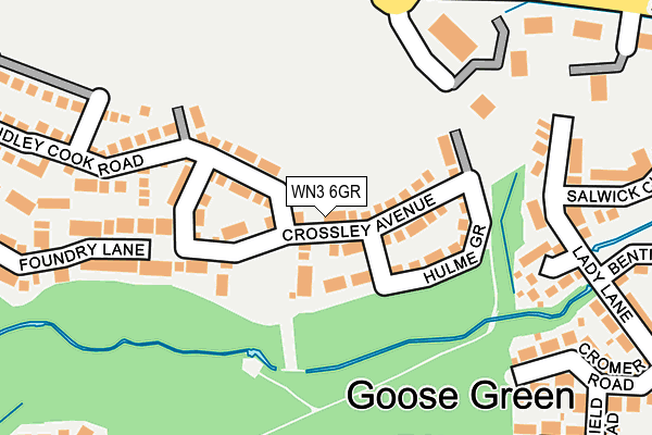 WN3 6GR map - OS OpenMap – Local (Ordnance Survey)