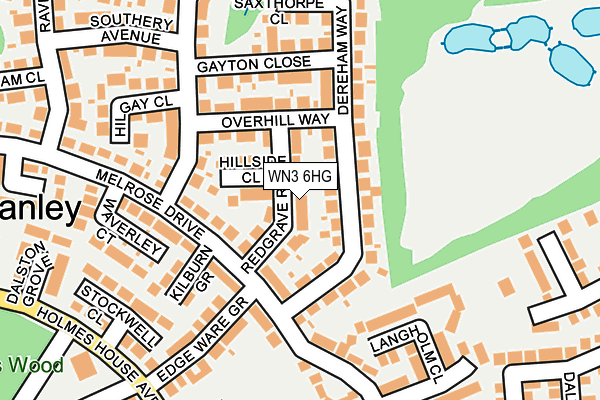 WN3 6HG map - OS OpenMap – Local (Ordnance Survey)