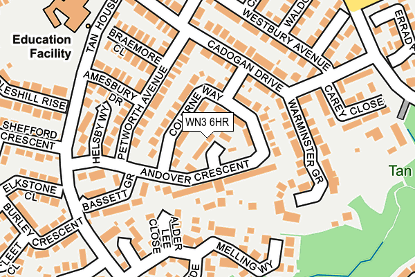 WN3 6HR map - OS OpenMap – Local (Ordnance Survey)