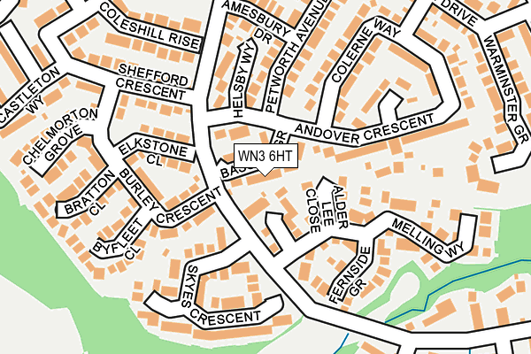 WN3 6HT map - OS OpenMap – Local (Ordnance Survey)