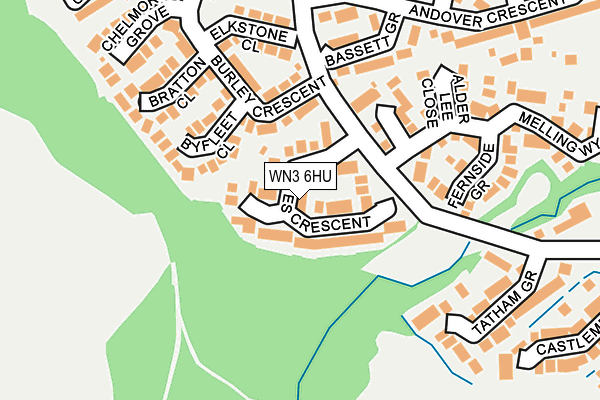 WN3 6HU map - OS OpenMap – Local (Ordnance Survey)
