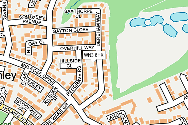 WN3 6HX map - OS OpenMap – Local (Ordnance Survey)