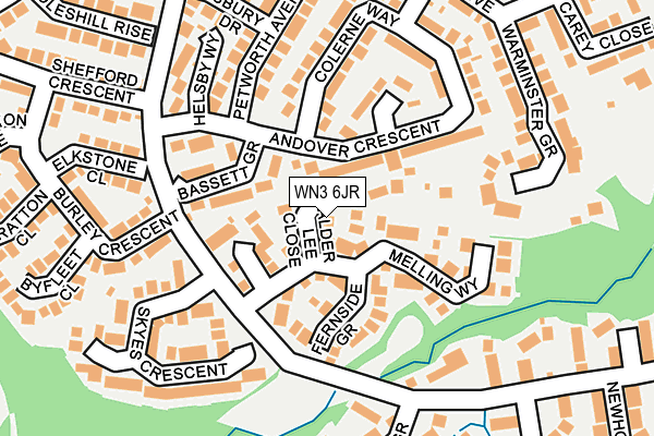 WN3 6JR map - OS OpenMap – Local (Ordnance Survey)