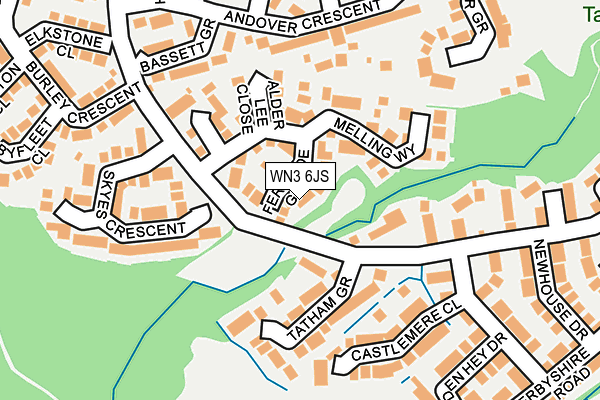 WN3 6JS map - OS OpenMap – Local (Ordnance Survey)