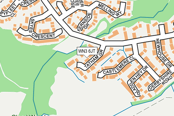 WN3 6JT map - OS OpenMap – Local (Ordnance Survey)