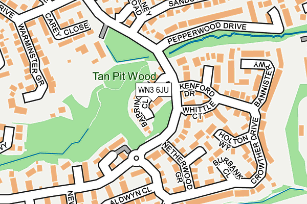 WN3 6JU map - OS OpenMap – Local (Ordnance Survey)