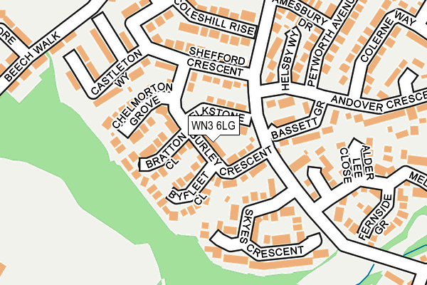 WN3 6LG map - OS OpenMap – Local (Ordnance Survey)