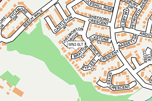 WN3 6LT map - OS OpenMap – Local (Ordnance Survey)