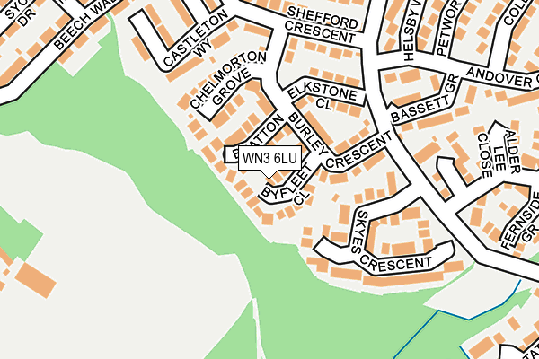 WN3 6LU map - OS OpenMap – Local (Ordnance Survey)