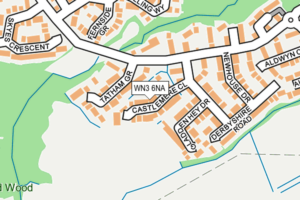 WN3 6NA map - OS OpenMap – Local (Ordnance Survey)