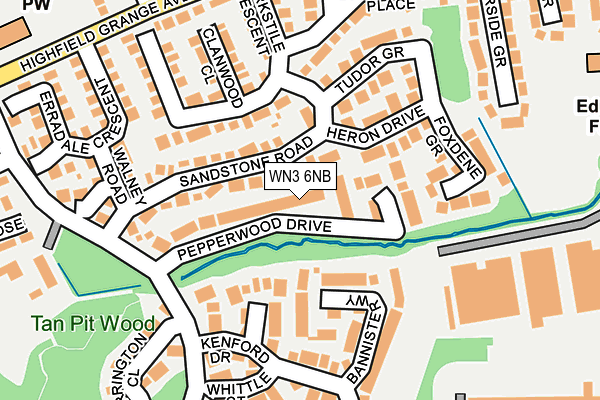 WN3 6NB map - OS OpenMap – Local (Ordnance Survey)