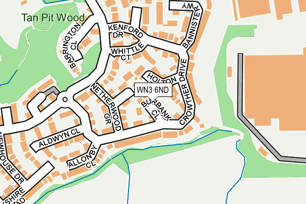 WN3 6ND map - OS OpenMap – Local (Ordnance Survey)