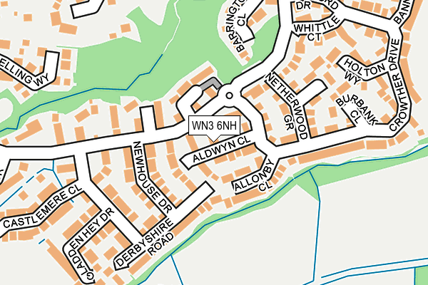 WN3 6NH map - OS OpenMap – Local (Ordnance Survey)