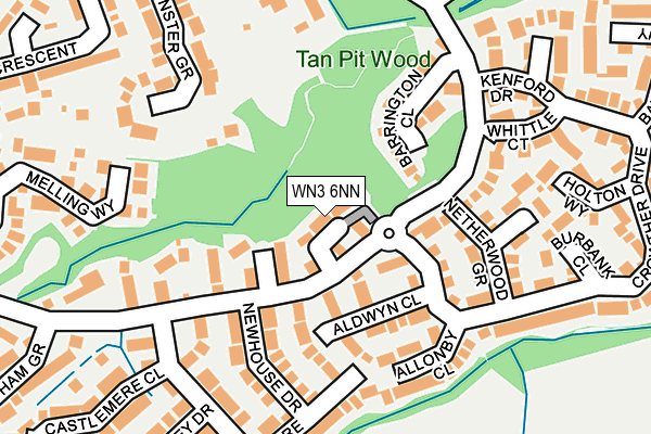 WN3 6NN map - OS OpenMap – Local (Ordnance Survey)