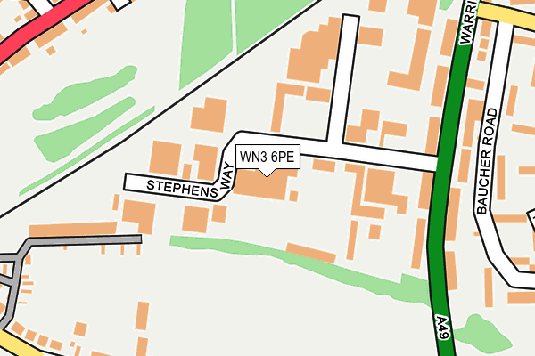 WN3 6PE map - OS OpenMap – Local (Ordnance Survey)