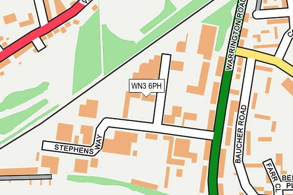 WN3 6PH map - OS OpenMap – Local (Ordnance Survey)