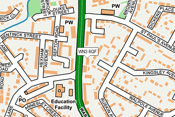 WN3 6QF map - OS OpenMap – Local (Ordnance Survey)