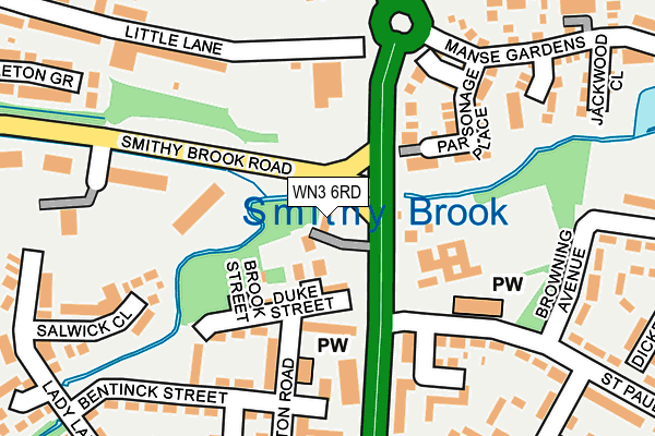 WN3 6RD map - OS OpenMap – Local (Ordnance Survey)