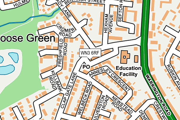 WN3 6RF map - OS OpenMap – Local (Ordnance Survey)