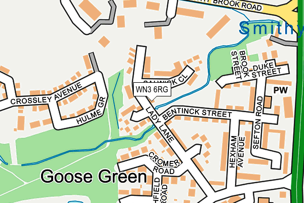 WN3 6RG map - OS OpenMap – Local (Ordnance Survey)