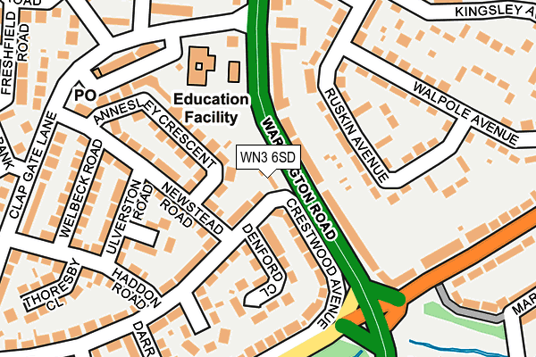 WN3 6SD map - OS OpenMap – Local (Ordnance Survey)