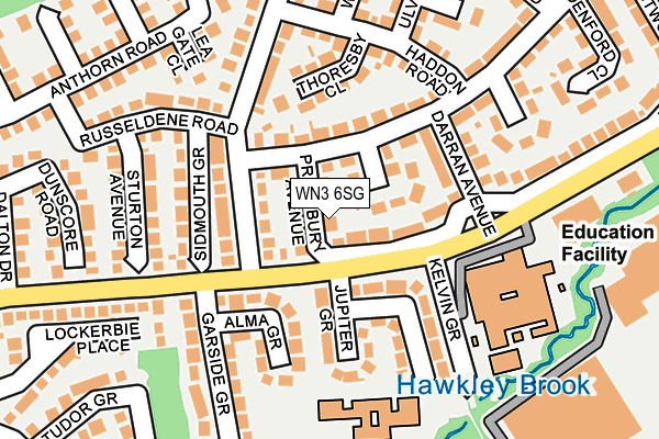 WN3 6SG map - OS OpenMap – Local (Ordnance Survey)