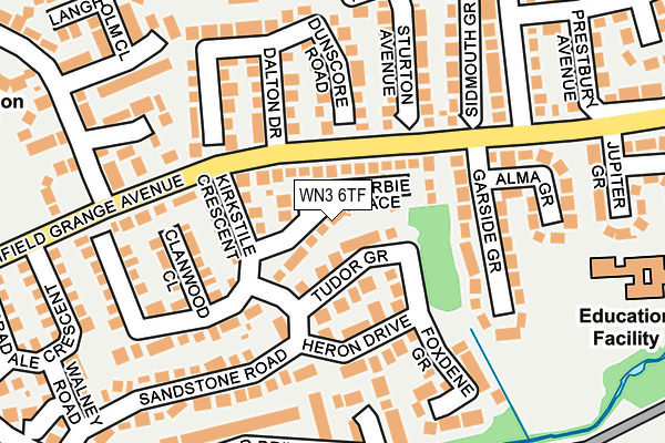 WN3 6TF map - OS OpenMap – Local (Ordnance Survey)