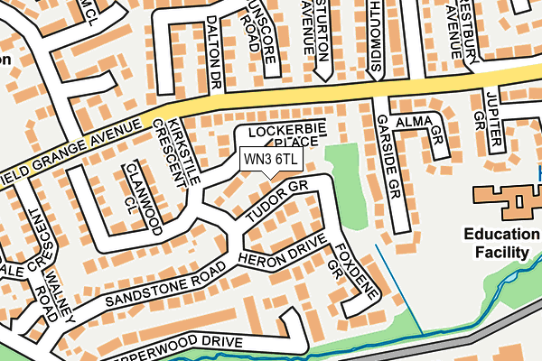 WN3 6TL map - OS OpenMap – Local (Ordnance Survey)