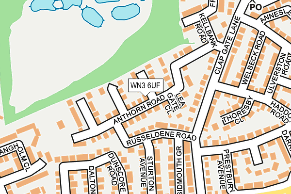 WN3 6UF map - OS OpenMap – Local (Ordnance Survey)
