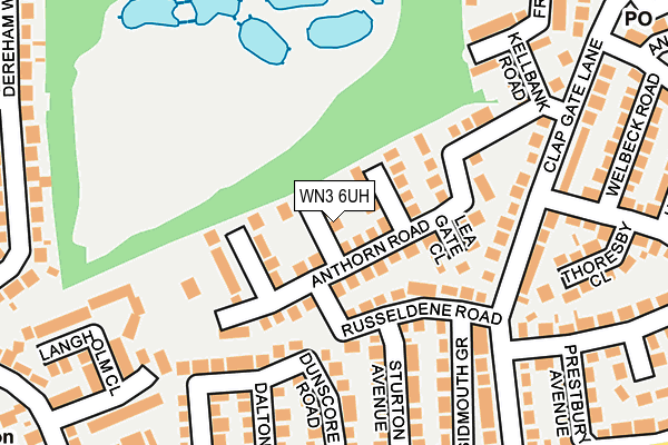 WN3 6UH map - OS OpenMap – Local (Ordnance Survey)