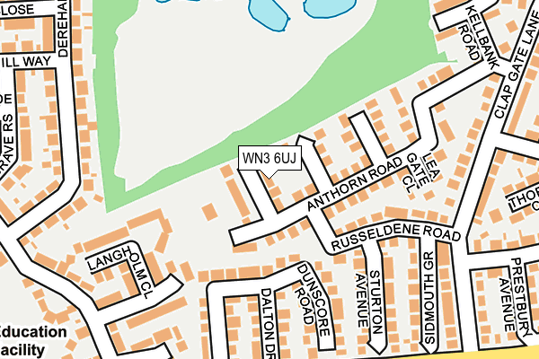 WN3 6UJ map - OS OpenMap – Local (Ordnance Survey)