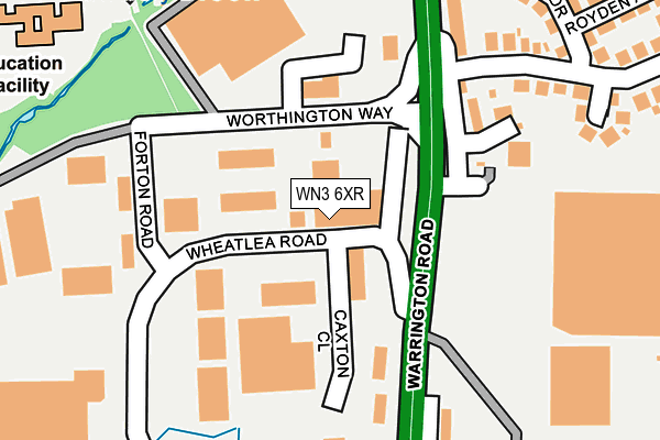 WN3 6XR map - OS OpenMap – Local (Ordnance Survey)