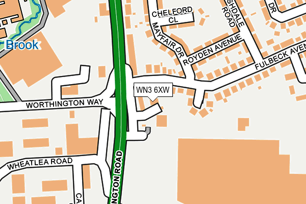 WN3 6XW map - OS OpenMap – Local (Ordnance Survey)